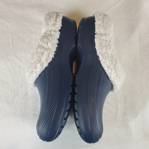 Crocs Dual Comfort Navy Blue Rubber Clog Shoes Size Men's 6/Women's 8 - Picture 3 of 7